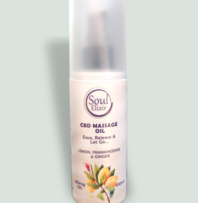 Lemon CBD Massage Oil (Online Store Photo) - Soul Elixir
