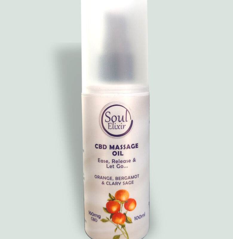 Orange CBD Massage Oil (Online Store Photo) - Soul Elixir